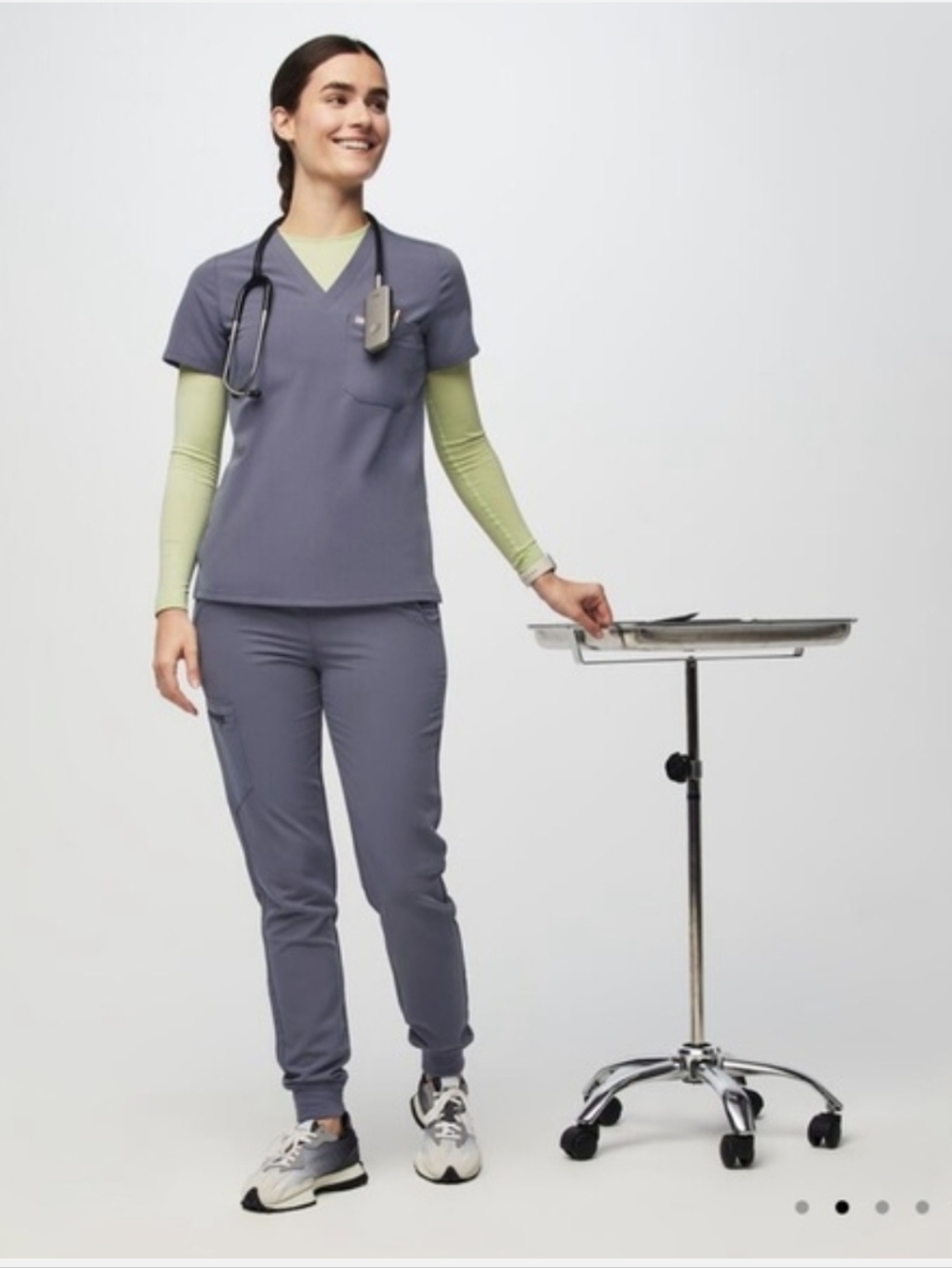 Figs Set of Space Navy Zamora Joggers Size XS & Catarina Scrub Top Size S